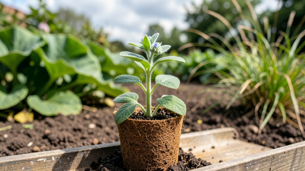 Borage Seedling Identification: Leaf Shape and Flower Color Clues