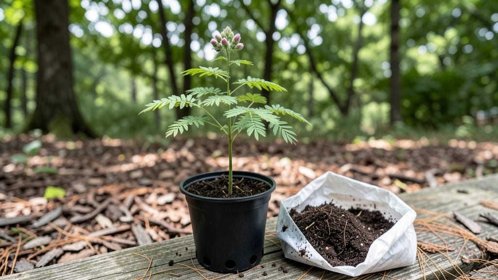 Silk Tree Seedling: Fast-Growing Privacy Screen in 3 Years
